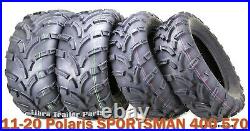 11-20 Polaris SPORTSMAN 400 570 ATV Tire Set WANDA 25x8-12 25x10-12 lit Mud