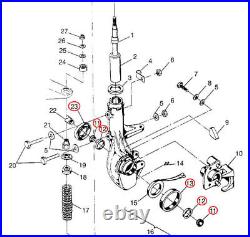 2set Front Wheel Hub Clutch Strut Bearing Seal For Polaris Sportsman 500 400 335