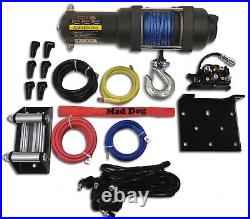 3500lb Mad Dog Synthetic Winch/Mount Kit'09-20 Polaris Sportsman 850 Highlifter