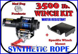 3500lb Mad Dog Synthetic Winch/Mount Kit for 2016-2021 Polaris Sportsman 450