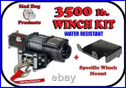 3500lb Mad Dog Winch Mount Combo Polaris-ATV 2004 Sportsman 400 500 600 700