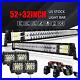 52+32” inch Curved LED Light Bar Spot Flood Driving Offroad For GMC Dodge Ram