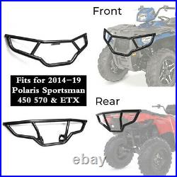 For 2014-19 Polaris Sportsman 450 570 & ETX Front & Rear Brush Guard Bumper Set