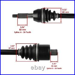 Front Rear Left Right Axles for Polaris Sportsman 500 4X4 Touring EFI 2008-2010