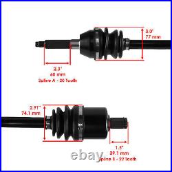 Front Rear Left Right CV Joint Axles for Polaris Sportsman 800 6X6 2009 2010