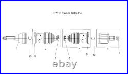 Polaris Drive Shaft Assembly, Front, Genuine OEM Part 1332931, Qty 1