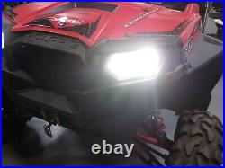 Polaris Scrambler RZR Sportsman Ranger LED Chrome Headlight Kit (Pair)