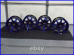 Polaris Sportsman 450 14 Sti Hd6 Blue Atv Wheels Set 4 Lifetime Warranty Pol3ca