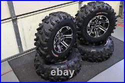 Polaris Sportsman 500 25 XL Bear Claw Atv Tire & Viper M/b Wheel Kit Pol3ca