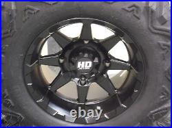 Polaris Sportsman 570 27 Quadking 14 Hd6 Matte Blk Atv Tire & Wheel Kit Pol3ca