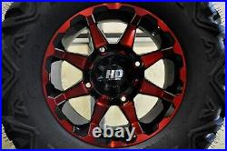 Polaris Sportsman 570 Sp 27 Quadking 14 Hd6 Red Atv Tire & Wheel Kit Pol3ca